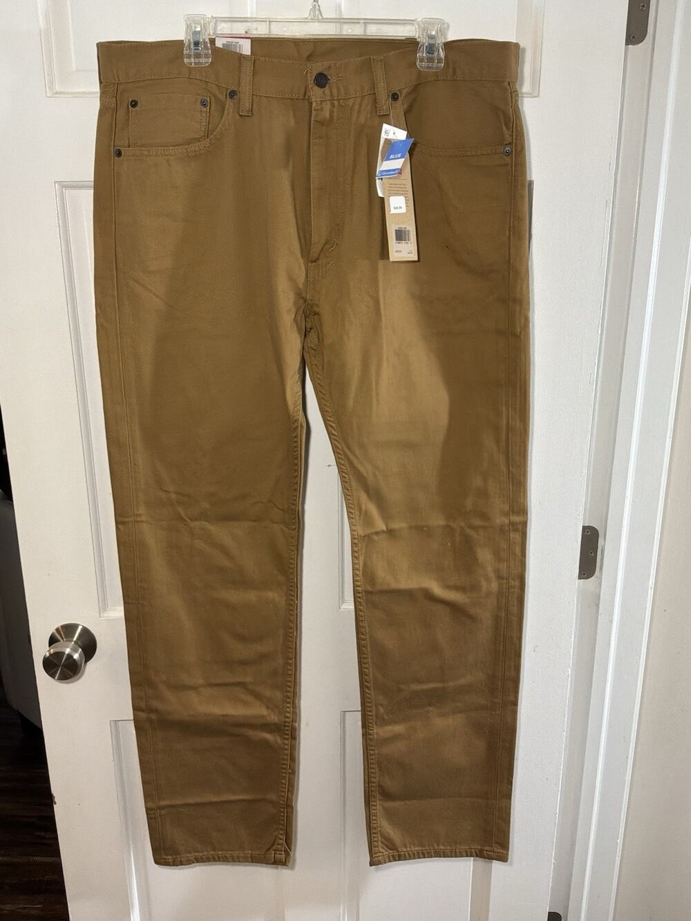 NWT Levi’s 505 REGULAR FIT BROWN CARAMEL STRAIGHT LEG JEANS SIZE 38X34